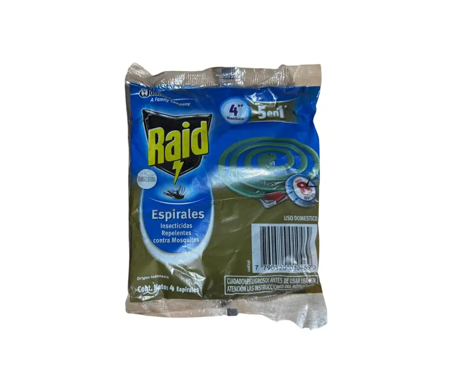 Espirales Raid x 4 (sobre)
