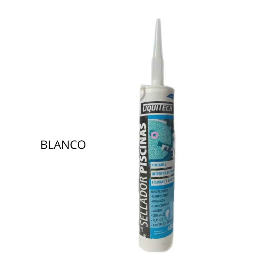 Sella Grietas Y Juntas 400 G Sellador Acrílico Liquitech Color Blanco