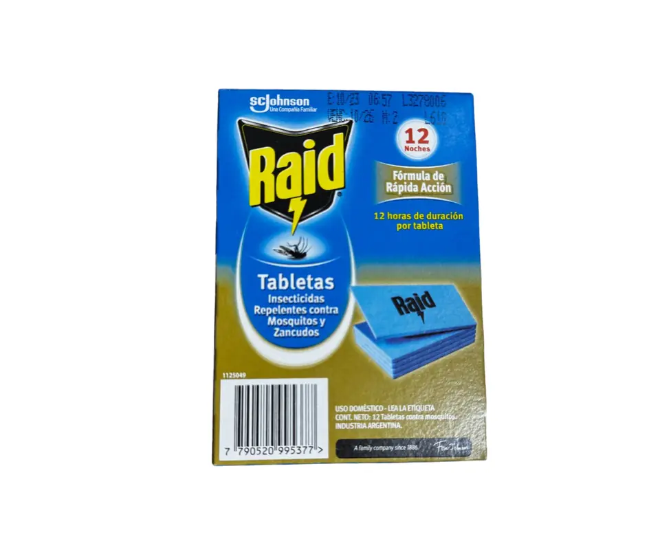 Tabletas Raid x 12