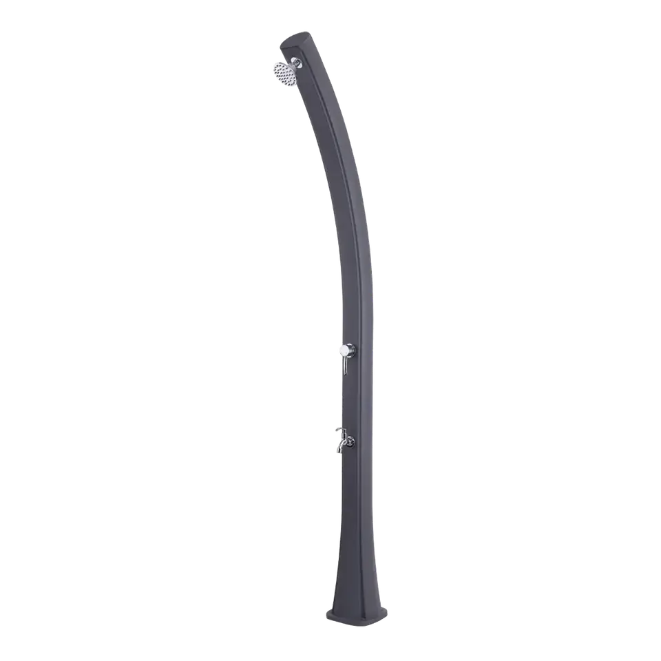 Ducha solar para piscina columna gris Vulcano