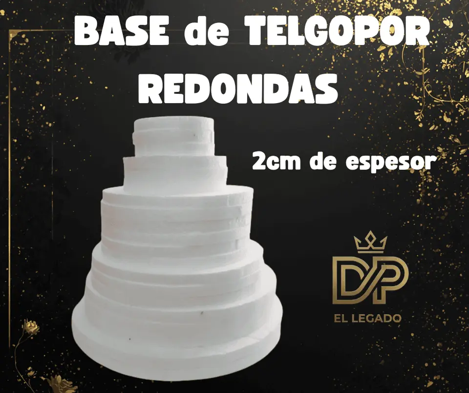 Base Telgopor redonda 30cm x 2cm