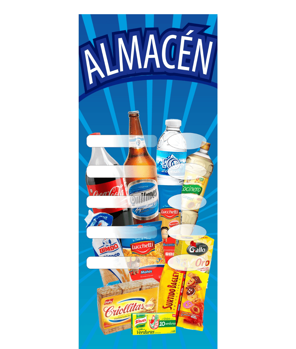 Banner Comercial Lona Vinìlica Almacèn - x 1 unidad