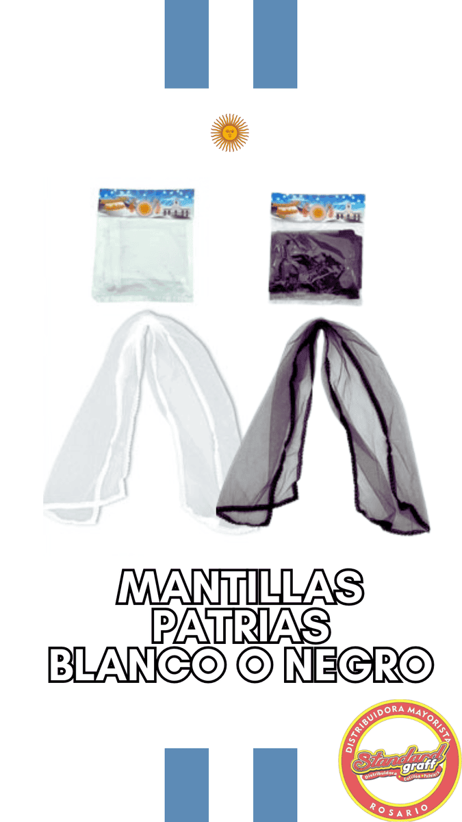 Mantilla patria x1 blanca