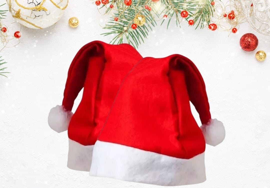 Gorro Navideño de Paño - x12