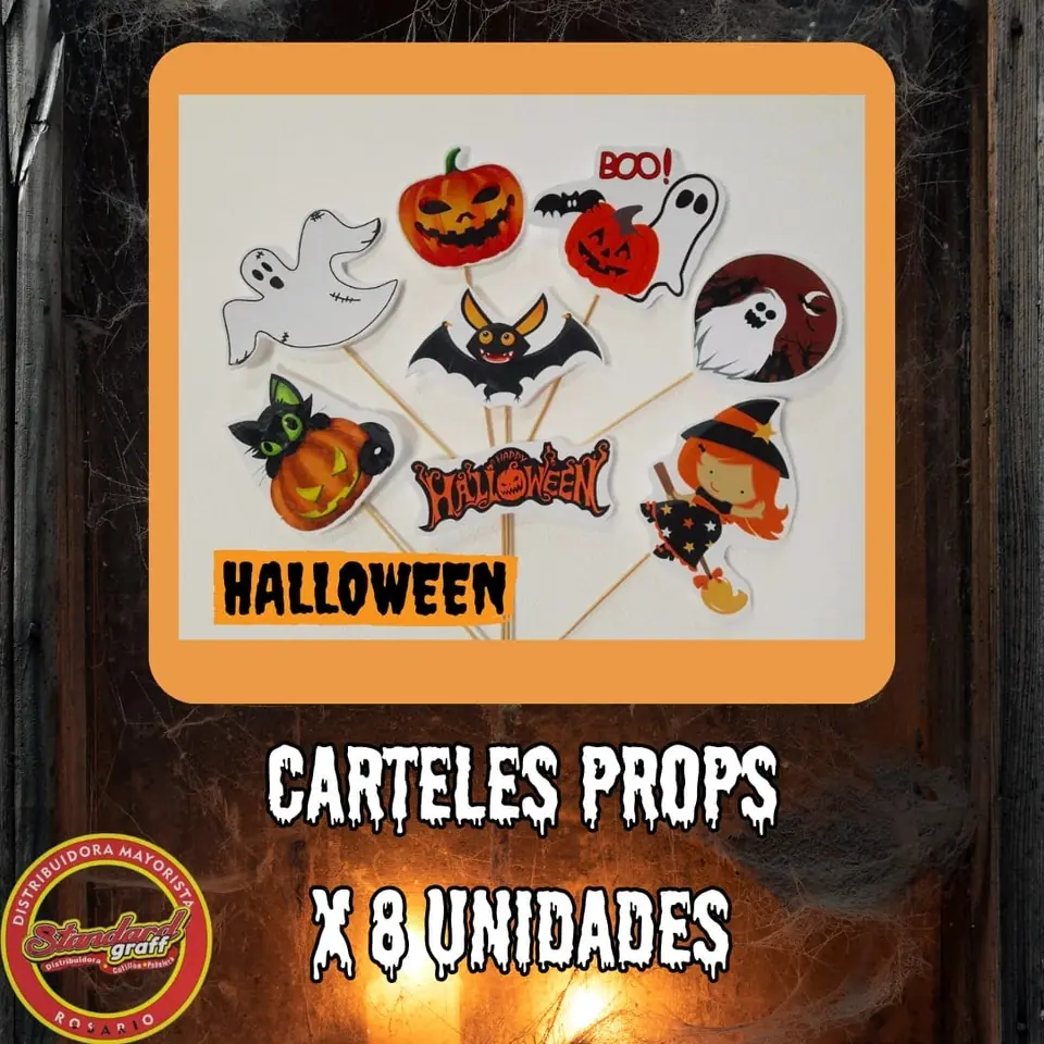 Carteles Props x8 HALLOWEEN