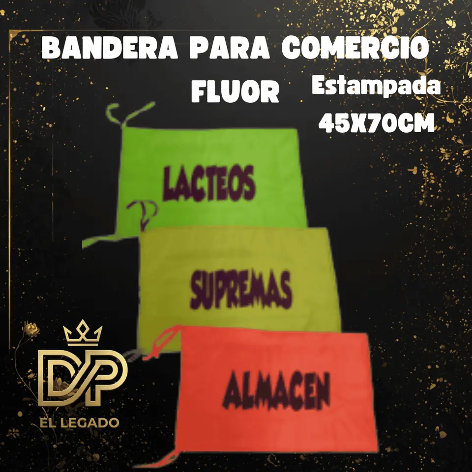 Bandera flùor para comercio estampada 45x70cm
