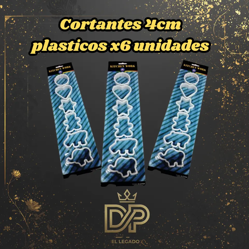 Cortantes 4cm plasticos x6 unidades