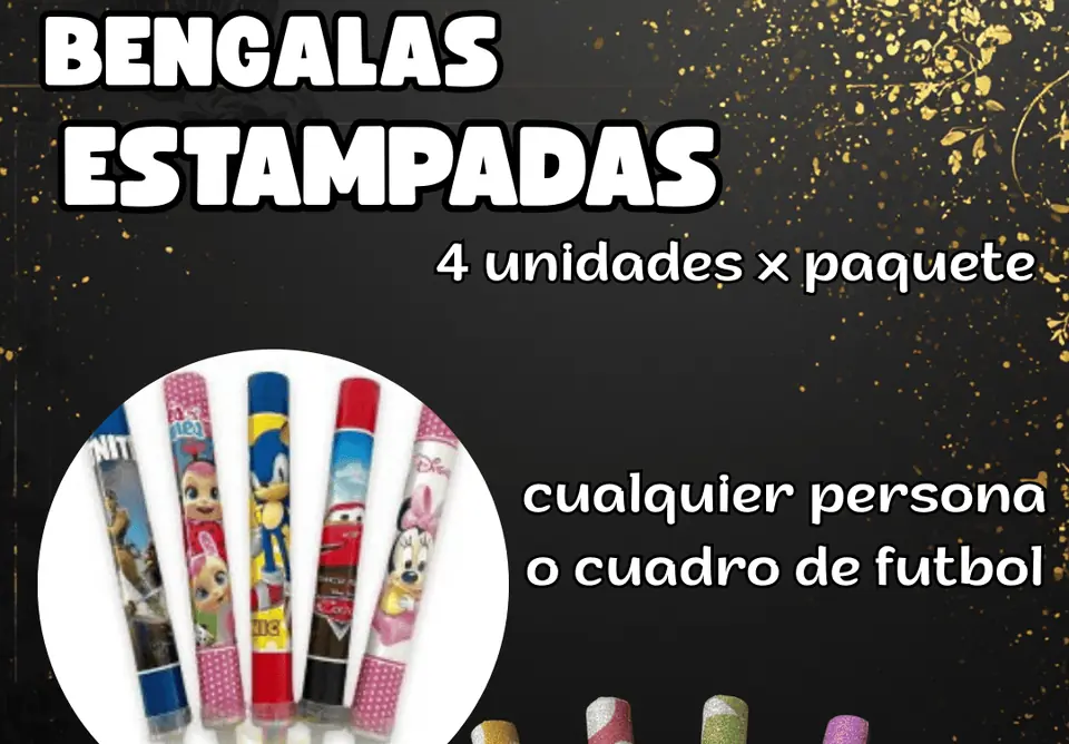 Bengalas Personajes x 4 unidades