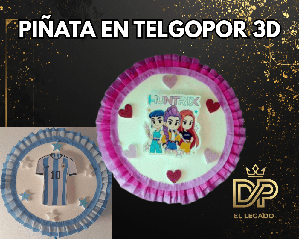 Piñata 3D en telgopor x 1 unidad