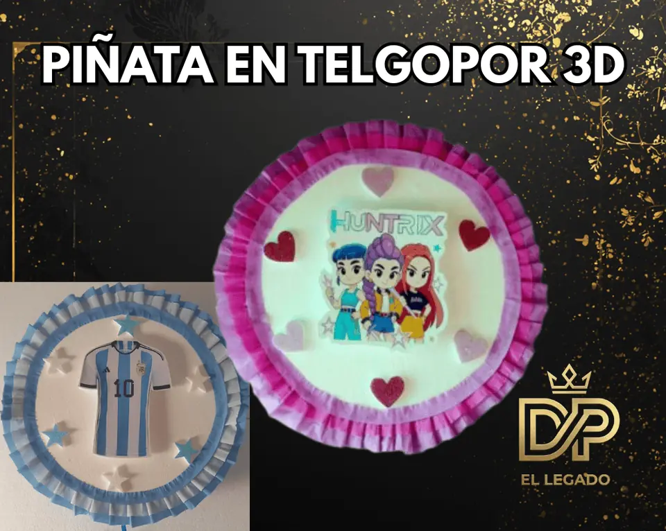 Piñata 3D en telgopor x 1 unidad