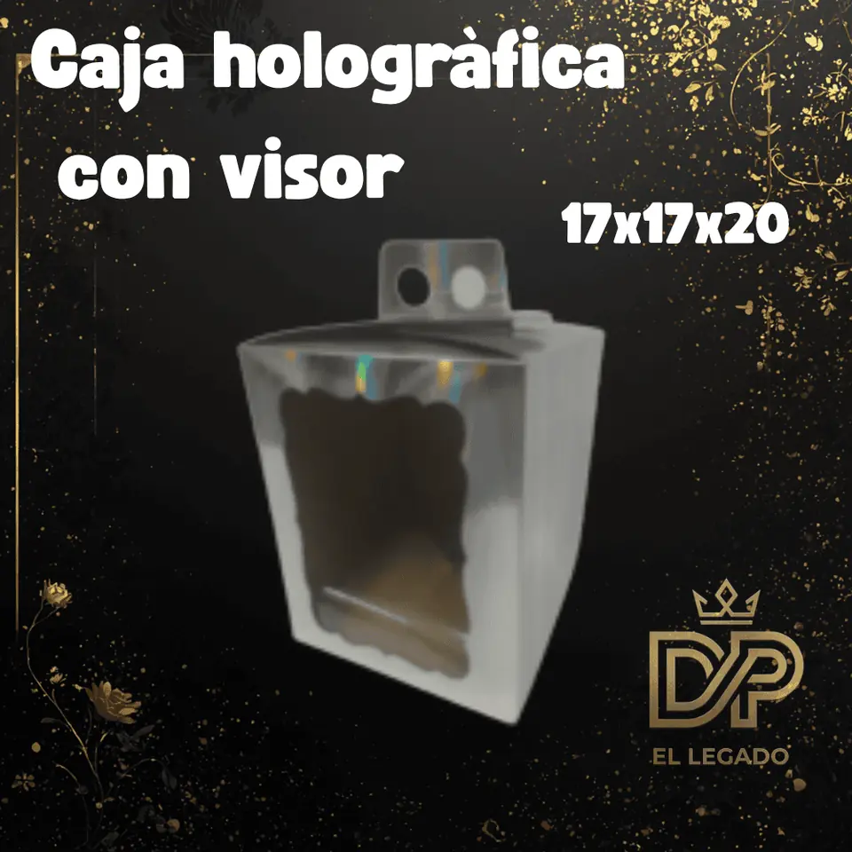 Caja hologràfica con visor 17x17x20 - x5