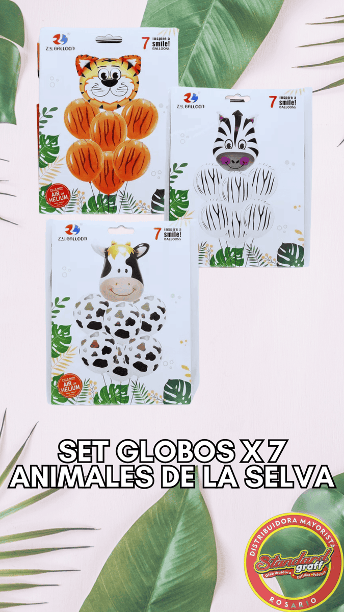 Set globo animales x1