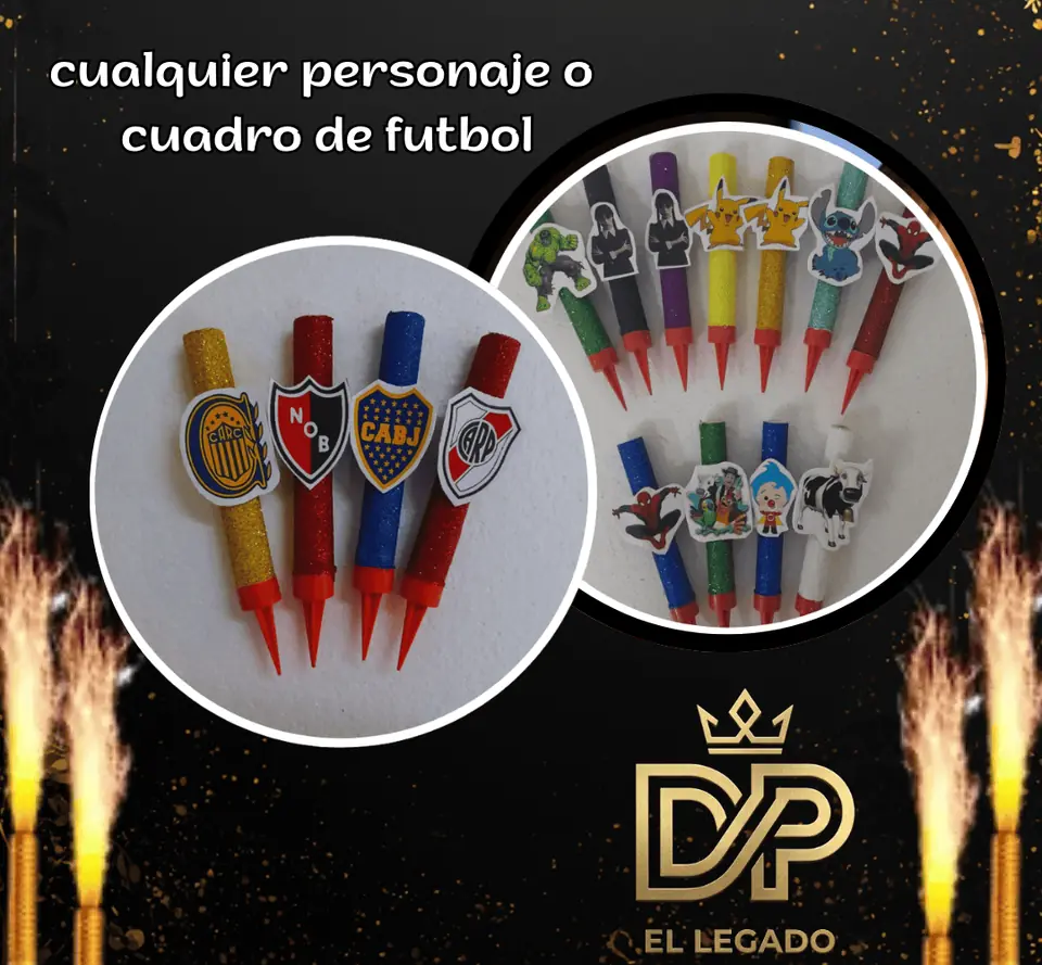 Bengala Gibre con Aplique x 1u - Personajes