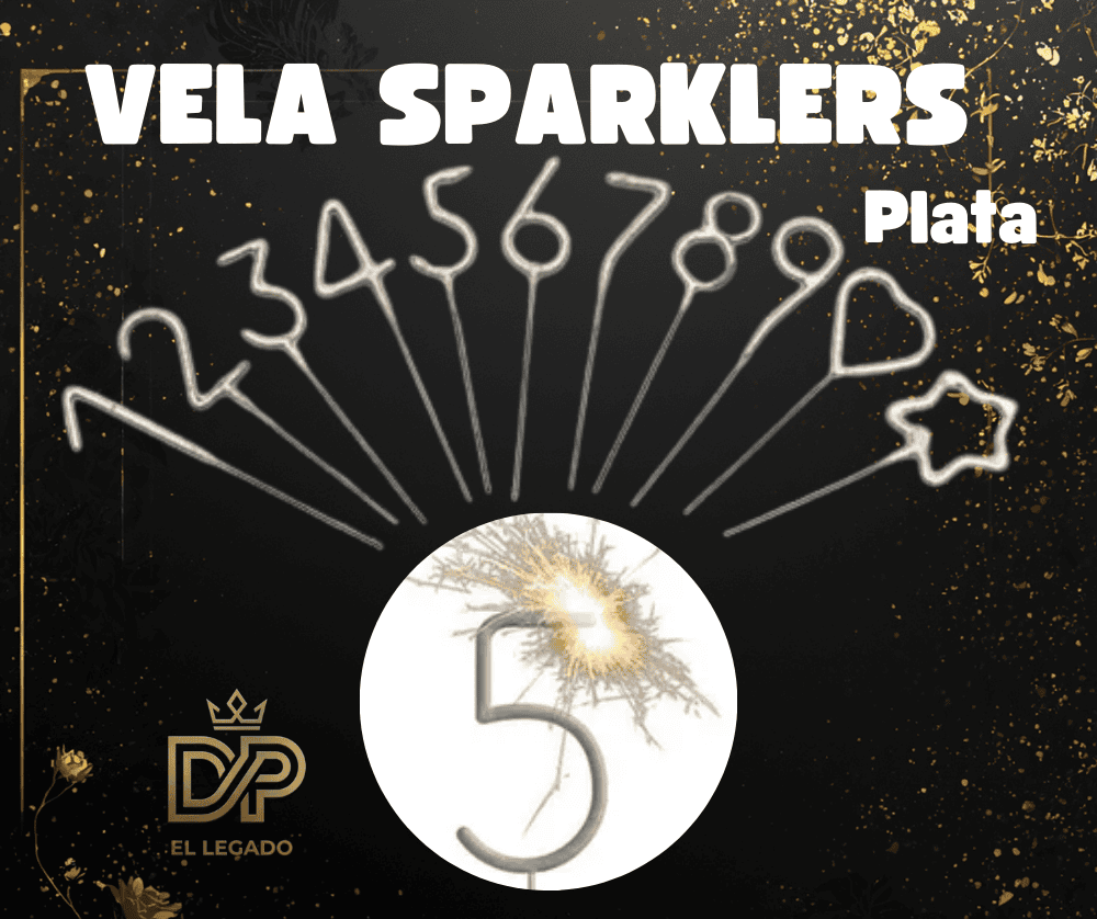 Vela Sparklers Plateado x 1 u- N º 3