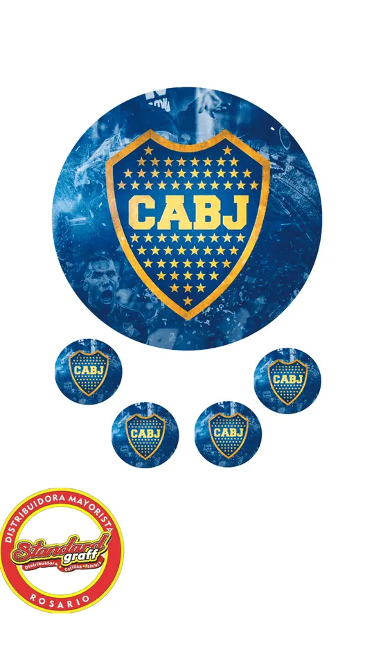 Lamina Comestible Redonda Boca Juniors x 1 unidad