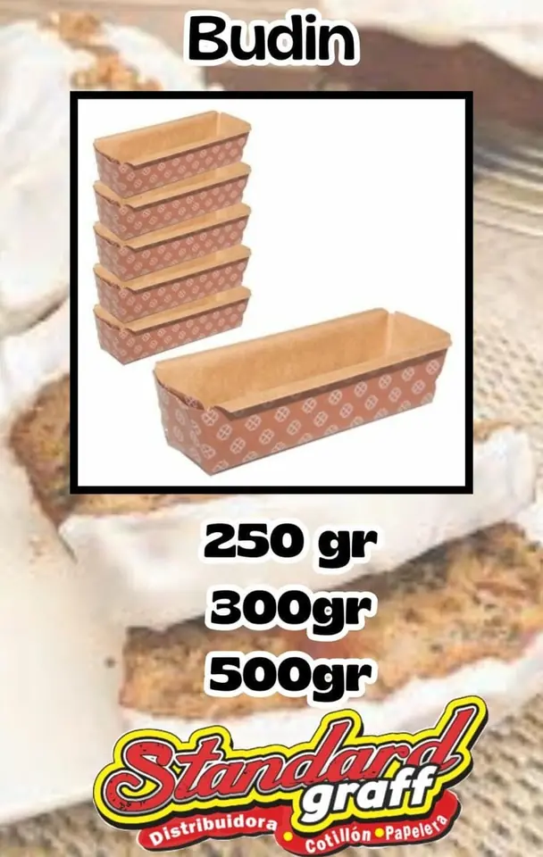 Molde para Budin  x 50 500gr.