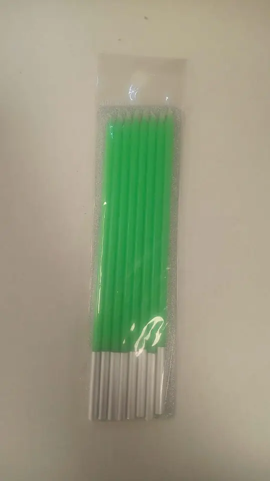 Blister Vela lápiz Verde 15cm x 8 unidades