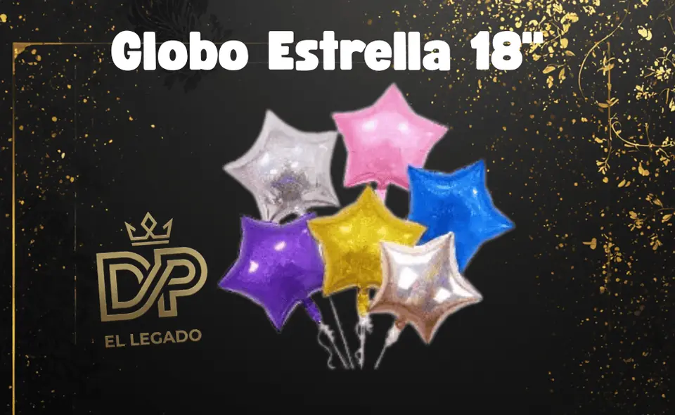 Globo estrella 18" (45cm) Celeste x5