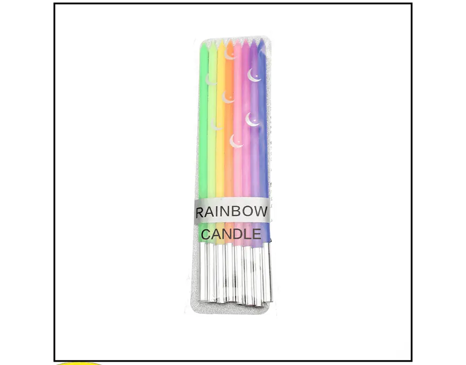Blister Vela làpiz Arcoiris 15cm x 8 unidades