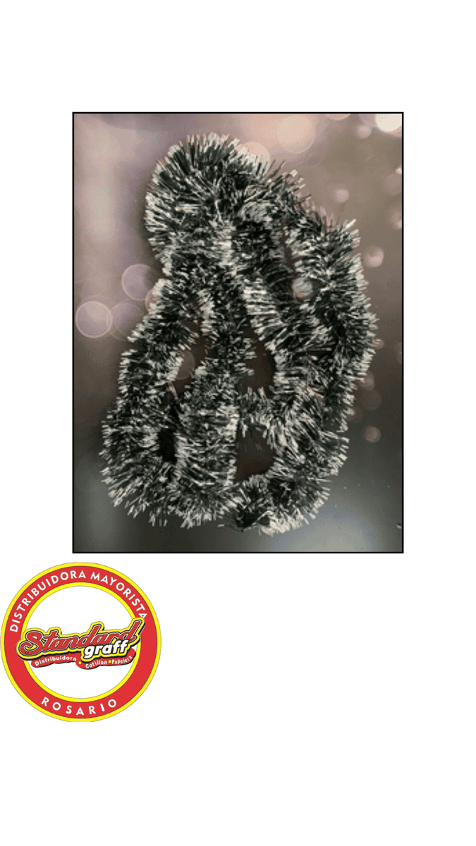 BOA NAVIDEÑA COMBINADA PLATA 9CM