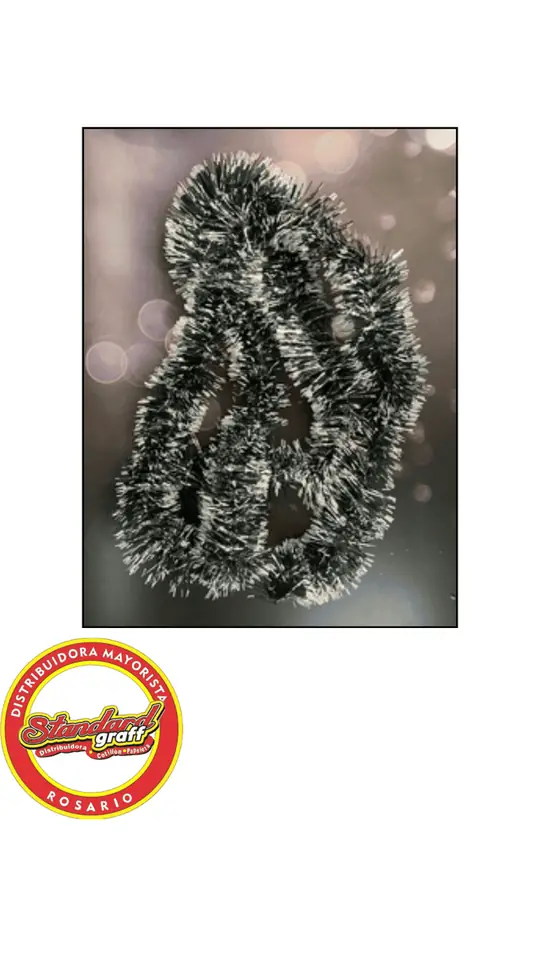 BOA NAVIDEÑA COMBINADA PLATA 9CM