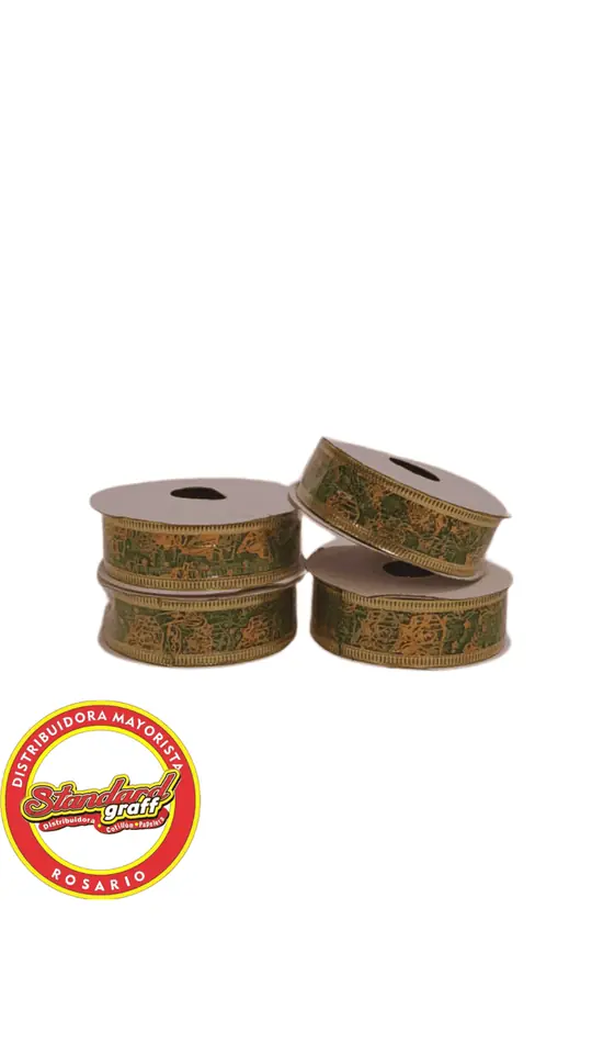 Cinta Decorativa Navideña Verde 2,5cm x 2,74mts