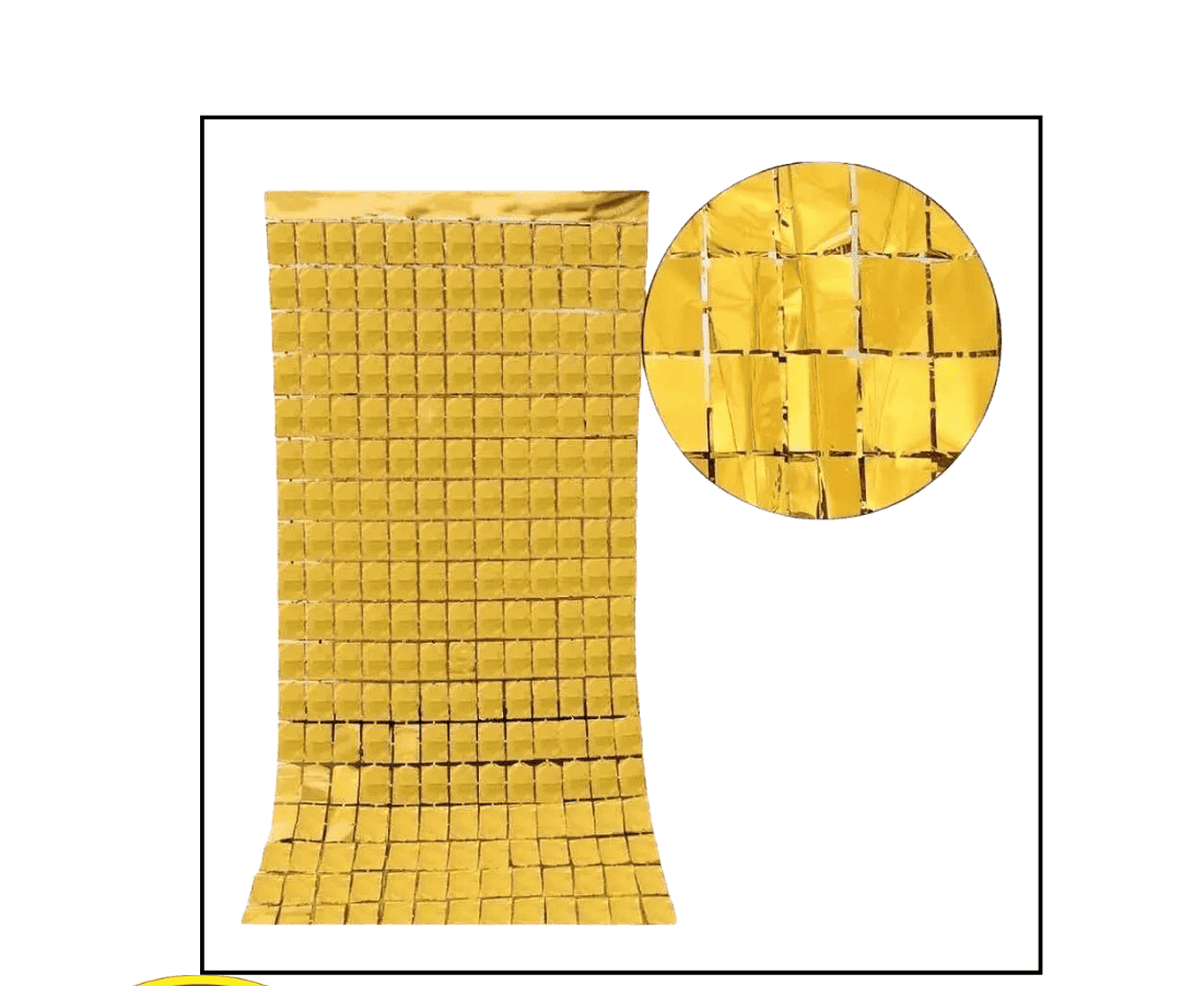 Cortina Bricks Wall Dorado x 1 unidad