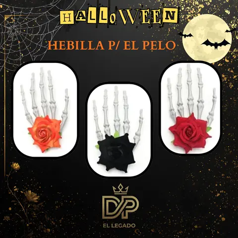Hebilla p/pelo esqueleto x1
