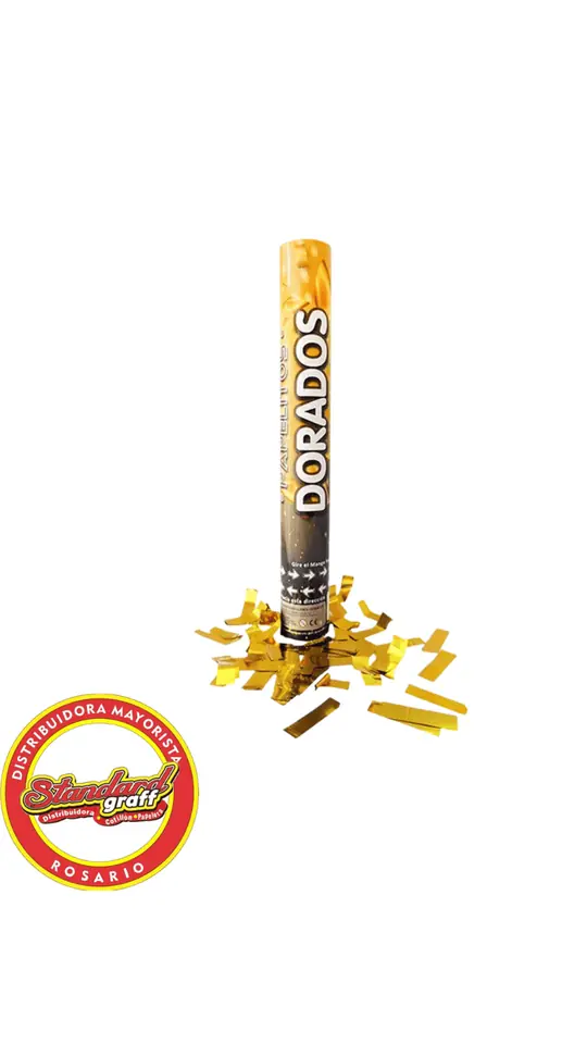 Lanza Papel Dorado 40 cm x 1 unidad