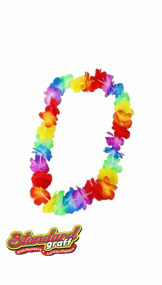 Collar hawaiano multicolor x12