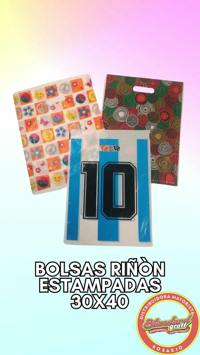 Bolsa Riñon Estampada 30x40 - x50 unidades
