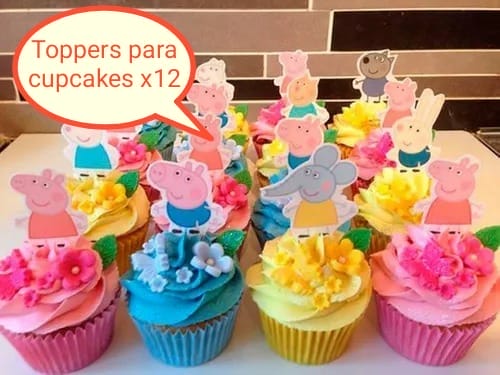 Toppers para cupcakes x10