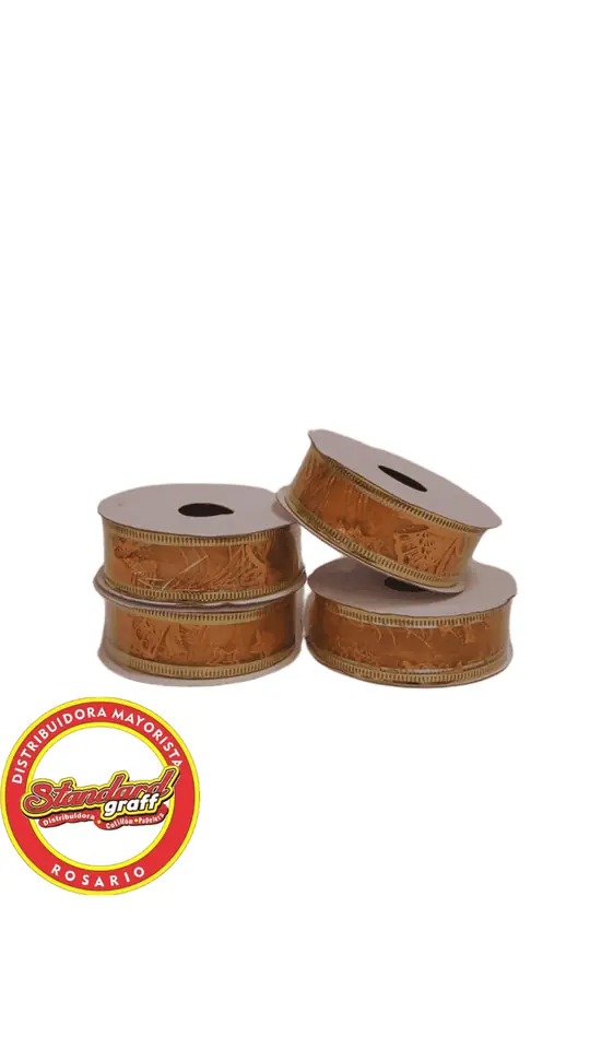 Cinta Decorativa Navideña Dorado 2,5cm x 2,74mts