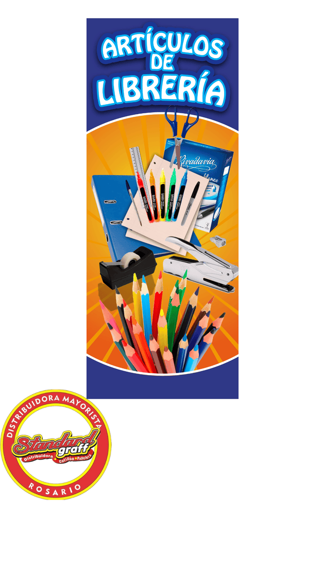 Banner Comercial Lona Vinìlica Librerìa - x 1 unidad