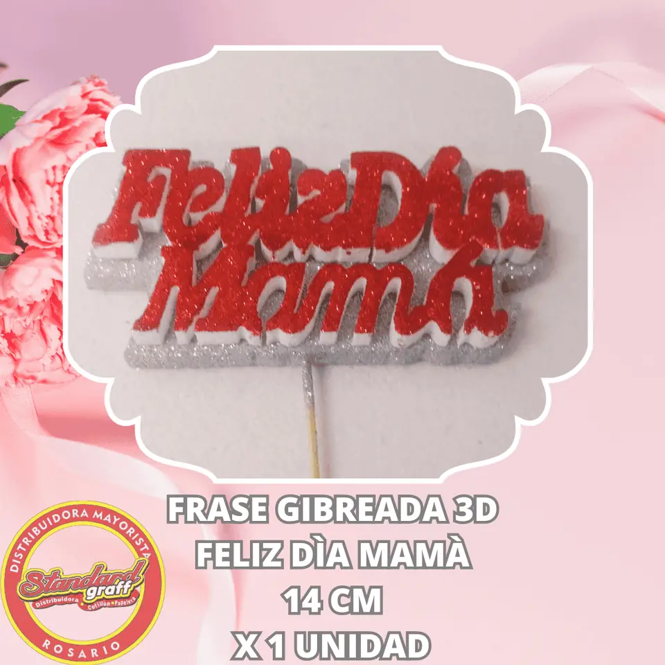 Frase Gibreada Mama 14cm x 1 unidad