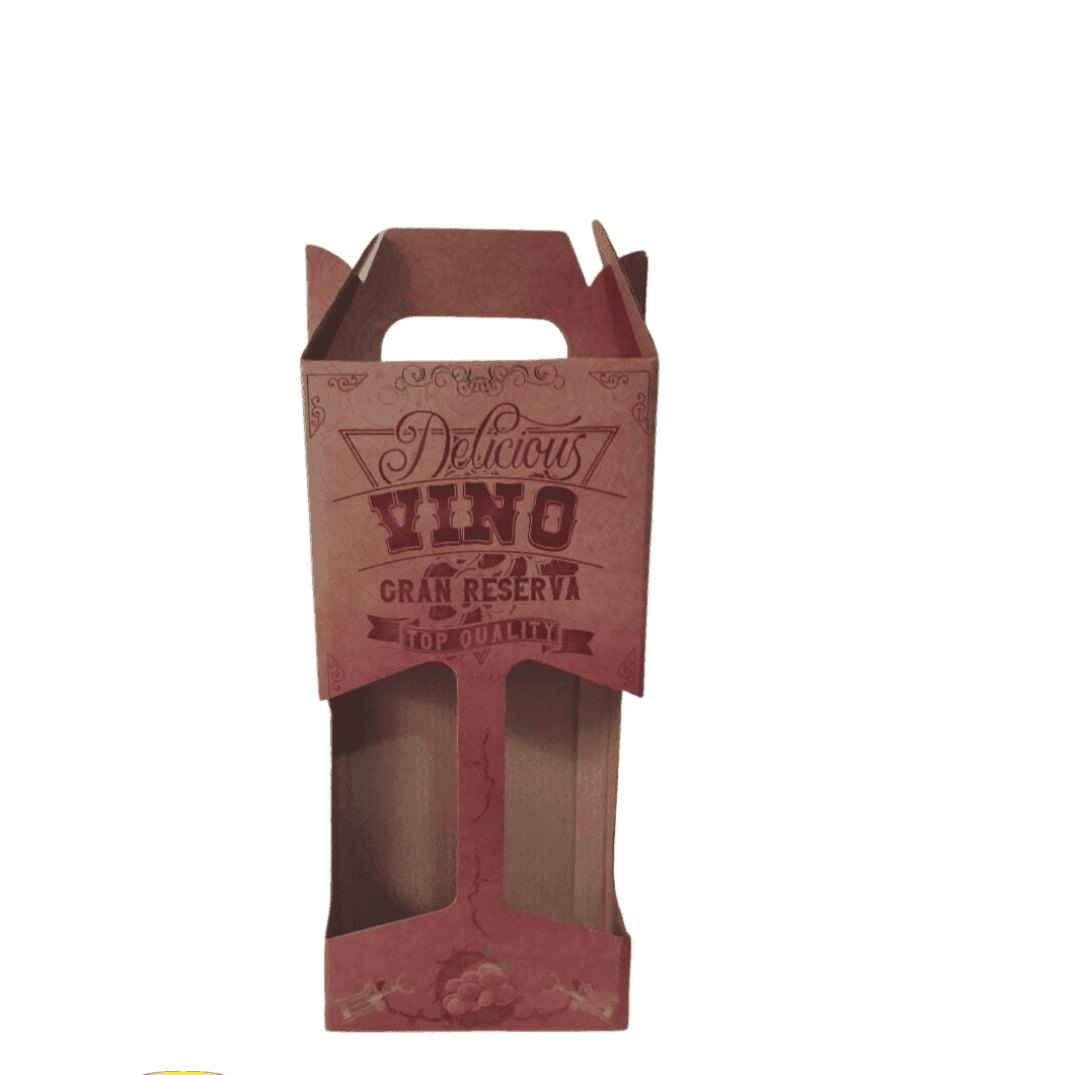 Caja Corrugada Estampada para 2 Vinos x 1 unidad