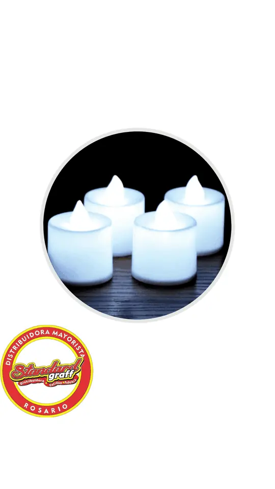 Velas Led alta 3,5cm fria - x24 u