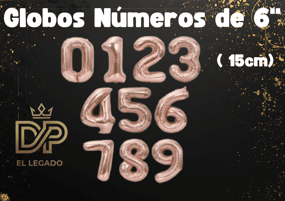 Globo 6" Nùmero 2 Rosa Gold x5