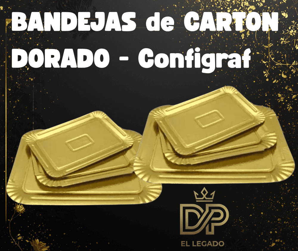 Bandeja carton dorado configraf 2kg x10u