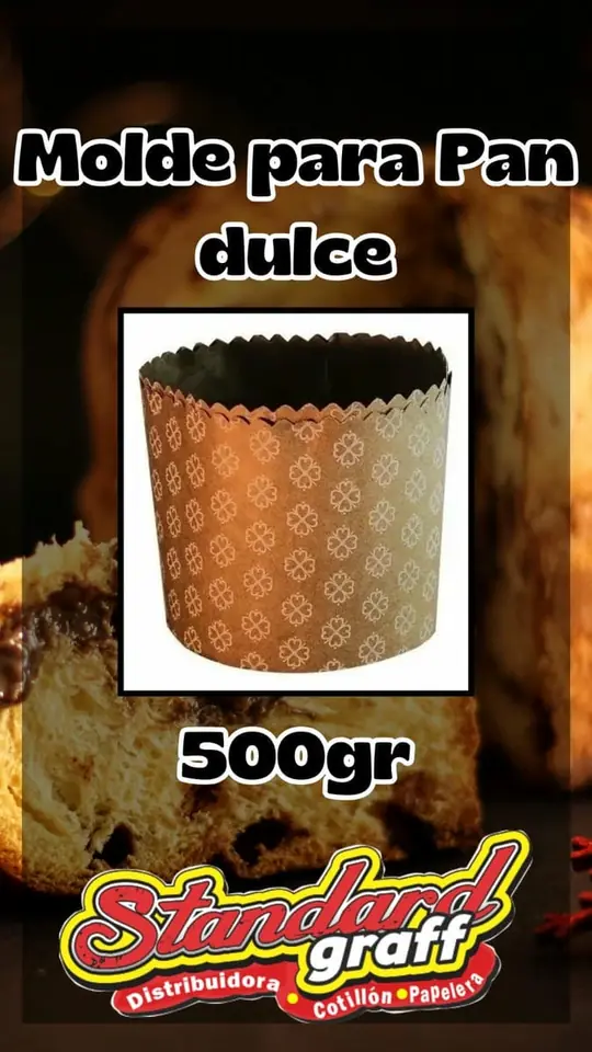 Molde para pan dulce 500gr - x50