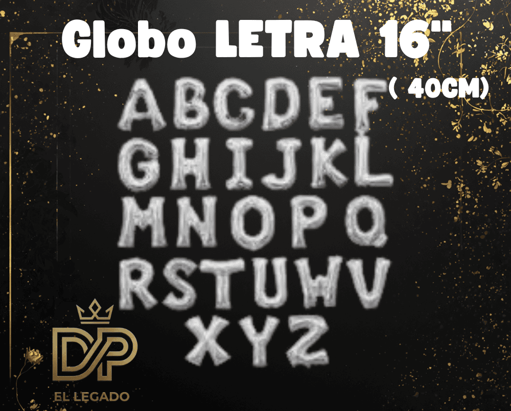 Globo 16" Letra N Plata x5