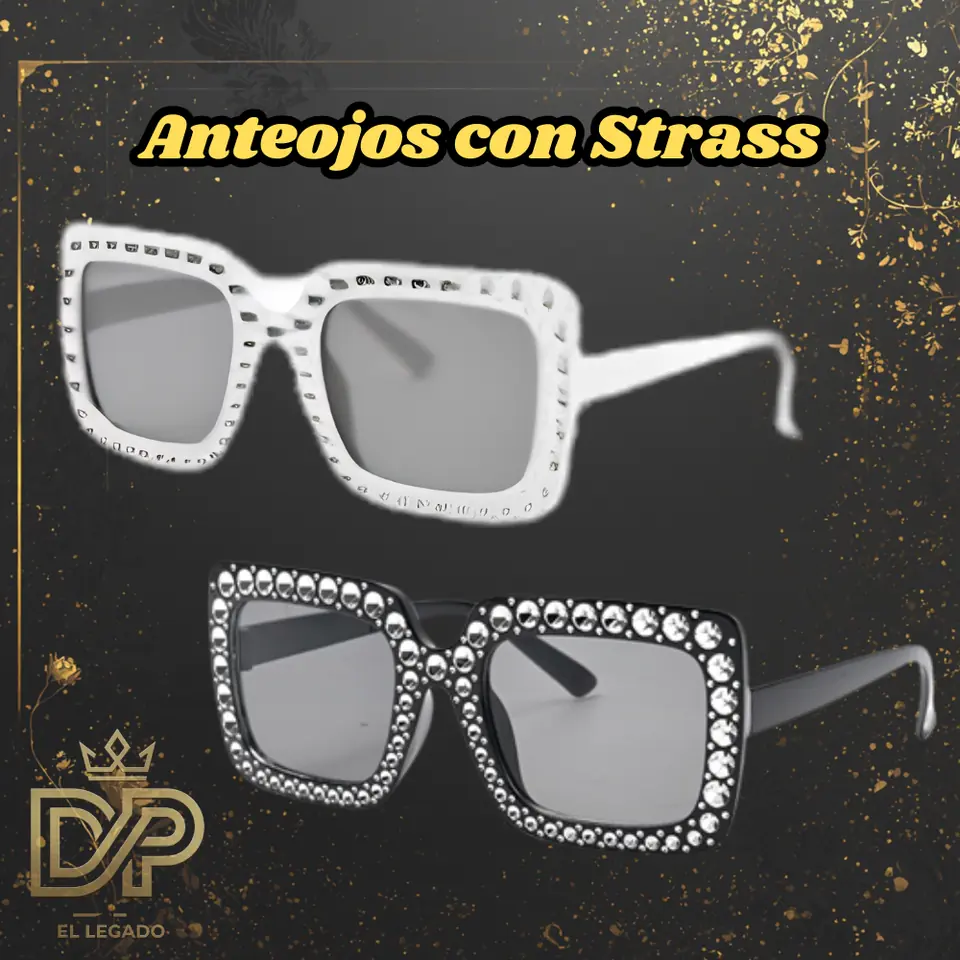 Anteojo plastico c/strass x1