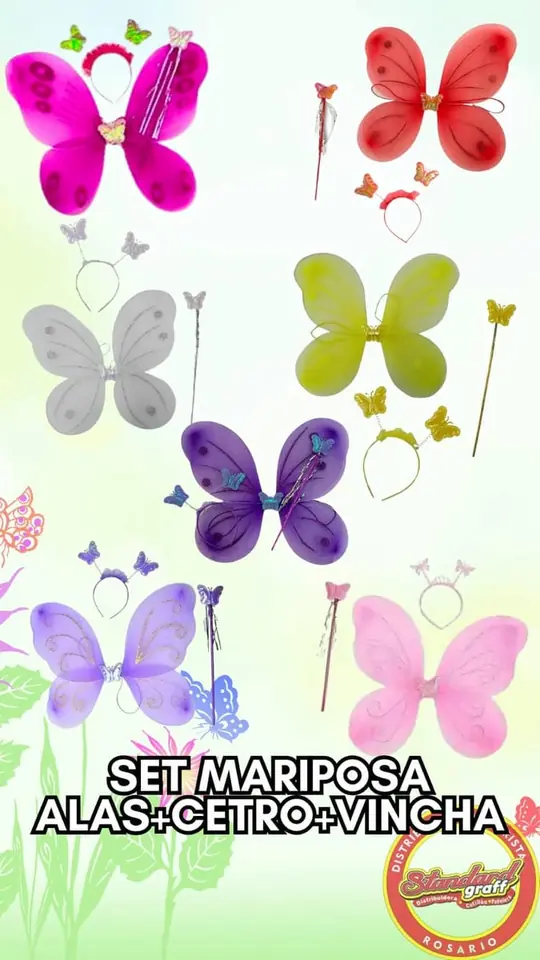 Set Alas de mariposa x1 - Blanco