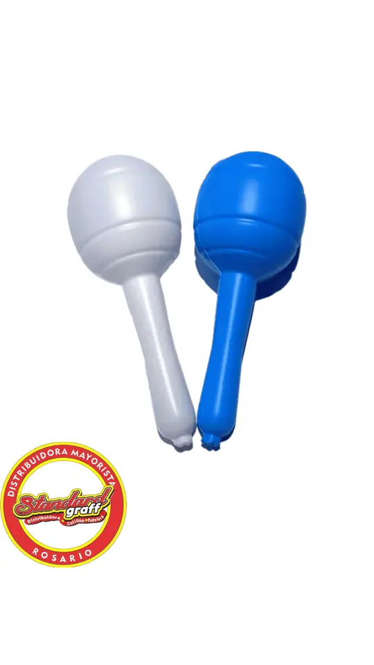 Maracas Celeste/Blanca x 12 unidades