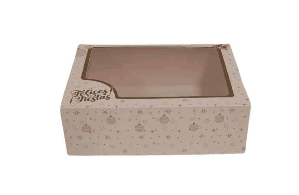 Caja con visor Navideña 25x20x8
