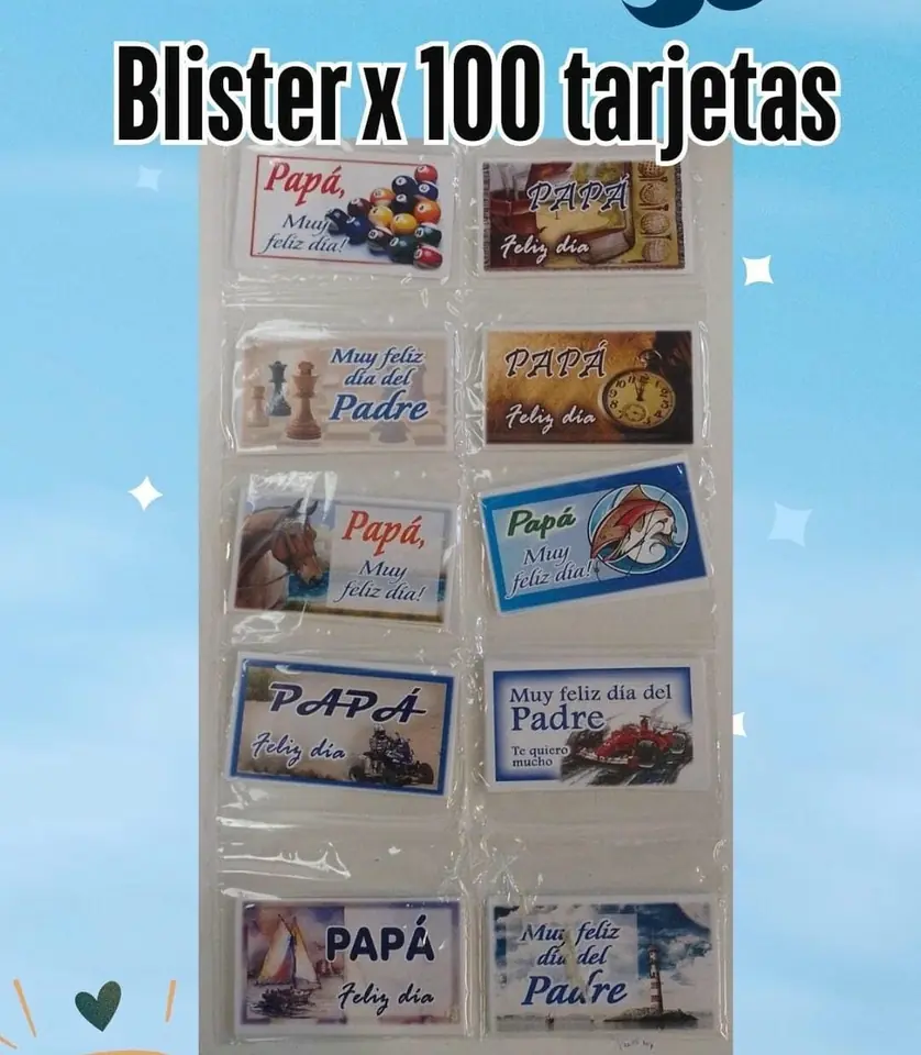 Blister tarjeta dia del padre x100