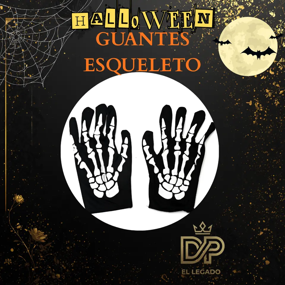 Guantes esqueleto x par