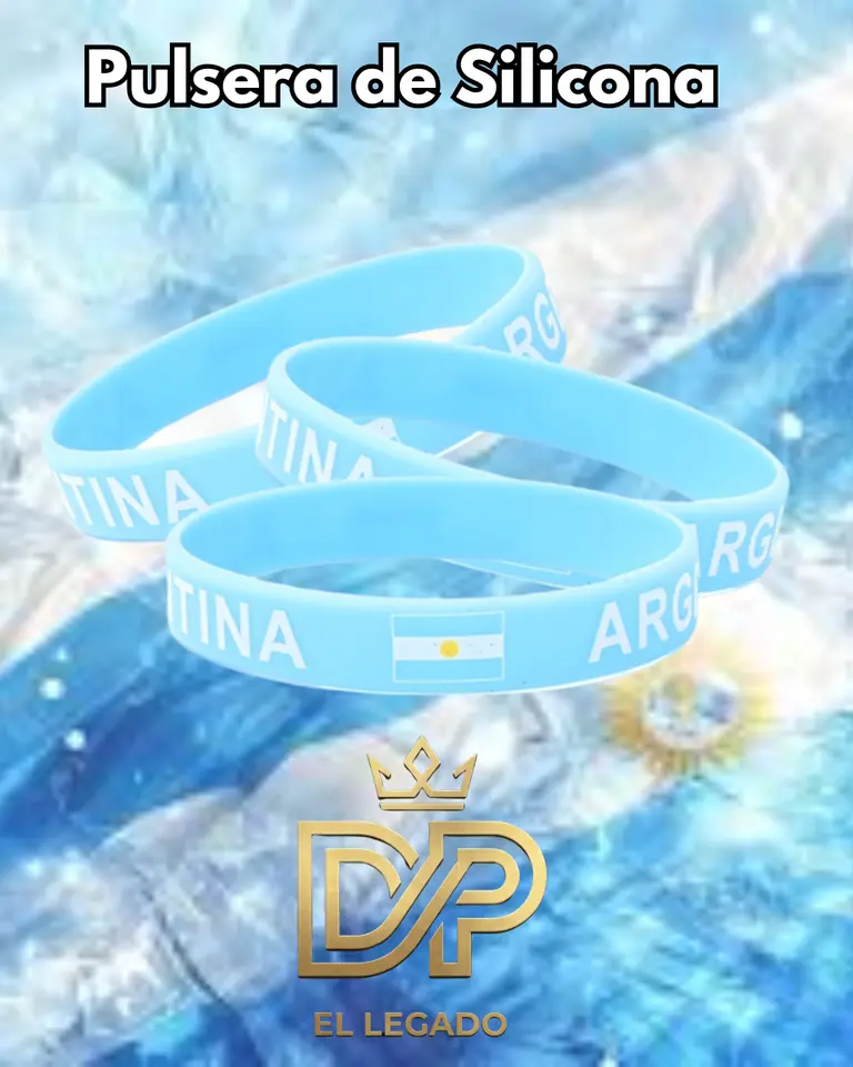 Pulsera de Silicona Argentina x25 unidades