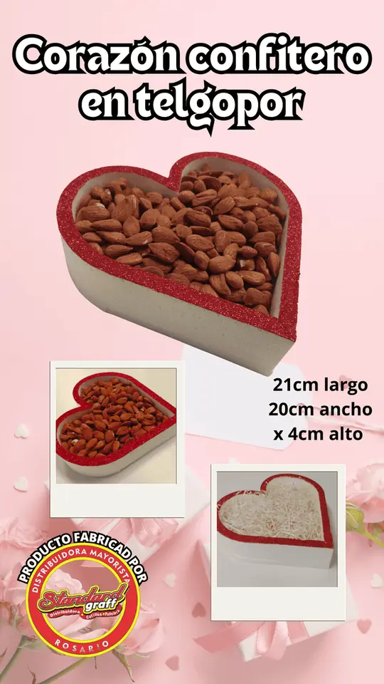 Corazon confitero en Telgopor x1