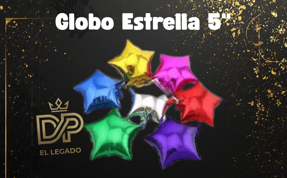 Globo estrella 5" Celeste - x5